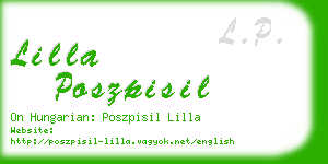 lilla poszpisil business card